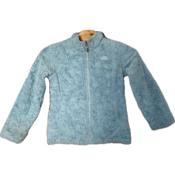 North Face Reversible Fleece Jacket Womens Medium Blue Full Zip Sherpa Fleece - Picture 1 of 6